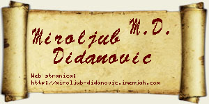 Miroljub Didanović vizit kartica